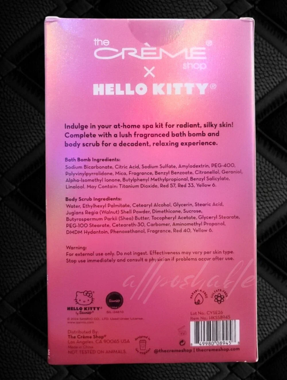 The Creme Shop X Hello Kitty Silky Skin Spa Set - Rosy Strawberry